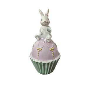 Cupcakes and Cashmere Easter Bunny Rabbit on Cupcake Decor with Butterfly 9”